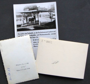 Shell Gasstations 1950 three original photos (6730)